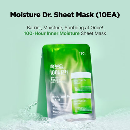 ISOI Moisture Dr. Mask Pack, Hydrating & Soothing Korean Sheet Mask for Face with Tea Tree, Ceramide & Hyaluronic Acid, Nourishing Skin Barrier Care, Korean Skin Care (10EA) ISOI buy supplements Au