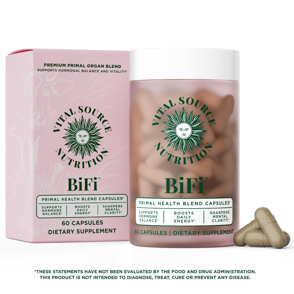 Vital Source Nutrition - BiFi Capsules - Premium Primal Organ Blend - Supports Hormone Health, Energy, Stamina & Clarity - Daily Vitality - Ancestral Supplements for Women - No Artificial Ingredients Vital Source NutritionBuy Supplements Australia