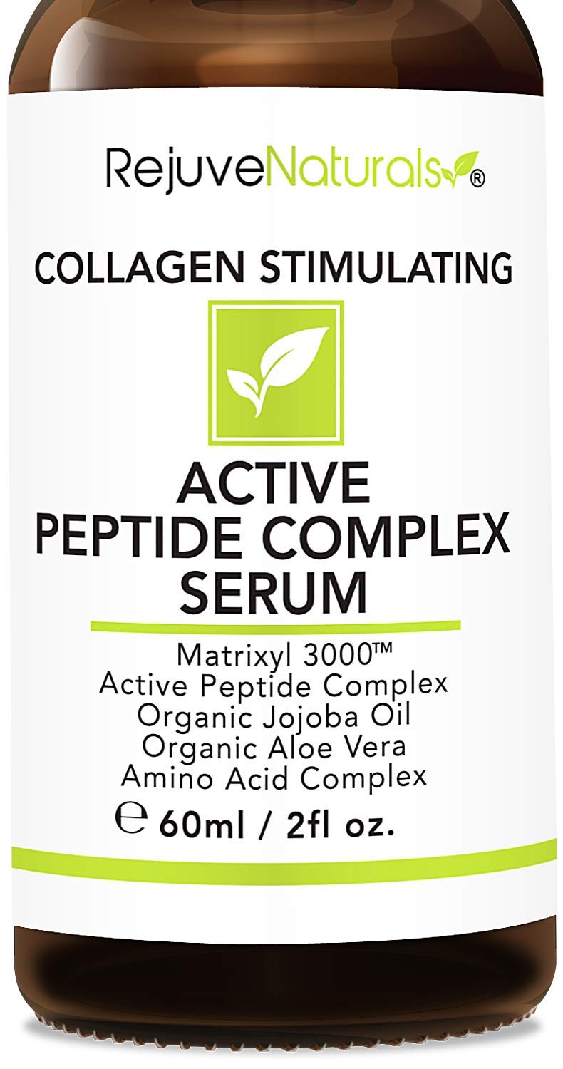Peptide Complex Serum with Matrixyl 3000 (2 oz, Double-Sized) Minimizes Look of Fine Lines & Deep Wrinkles, Crow's Feet, Crepey Skin. Lightweight Anti Aging Moisturizer for Face & Neck RejuveNaturals buy supplements Au
