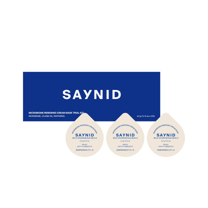 SAYNID MICROBIOME RENEWING CREAM MASK TRIAL KIT, Wash-off Cream, Soft Exfoliating Face Scrub Dead Skin Cells | 4.5g/0.15oz (3EA) SAYNIDBuy Supplements Australia