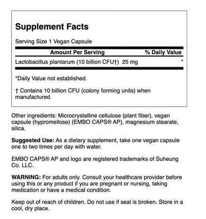 Swanson L. Plantarum - 10 Billion CFUs - Probiotic Supplement for Occasional Gas & Bloating - Supports Lower GI Tract Health* - No Refrigeration Needed - Non-GMO - 30 Vegan Capsules (3 Pack) SwansonBuy Supplements Australia
