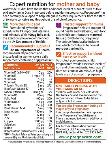Pregnacare Vitabiotics During Pregnancy Original, 30 Count (Pack of 1) PregnacareBuy Supplements Australia
