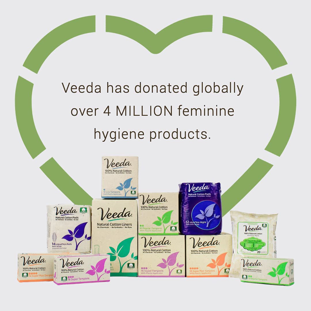 Veeda 100% Natural Cotton PH Balanced Hypoallergenic Feminine Wet Wipes, Safe Cleansing Cloths VeedaBuy Supplements Australia