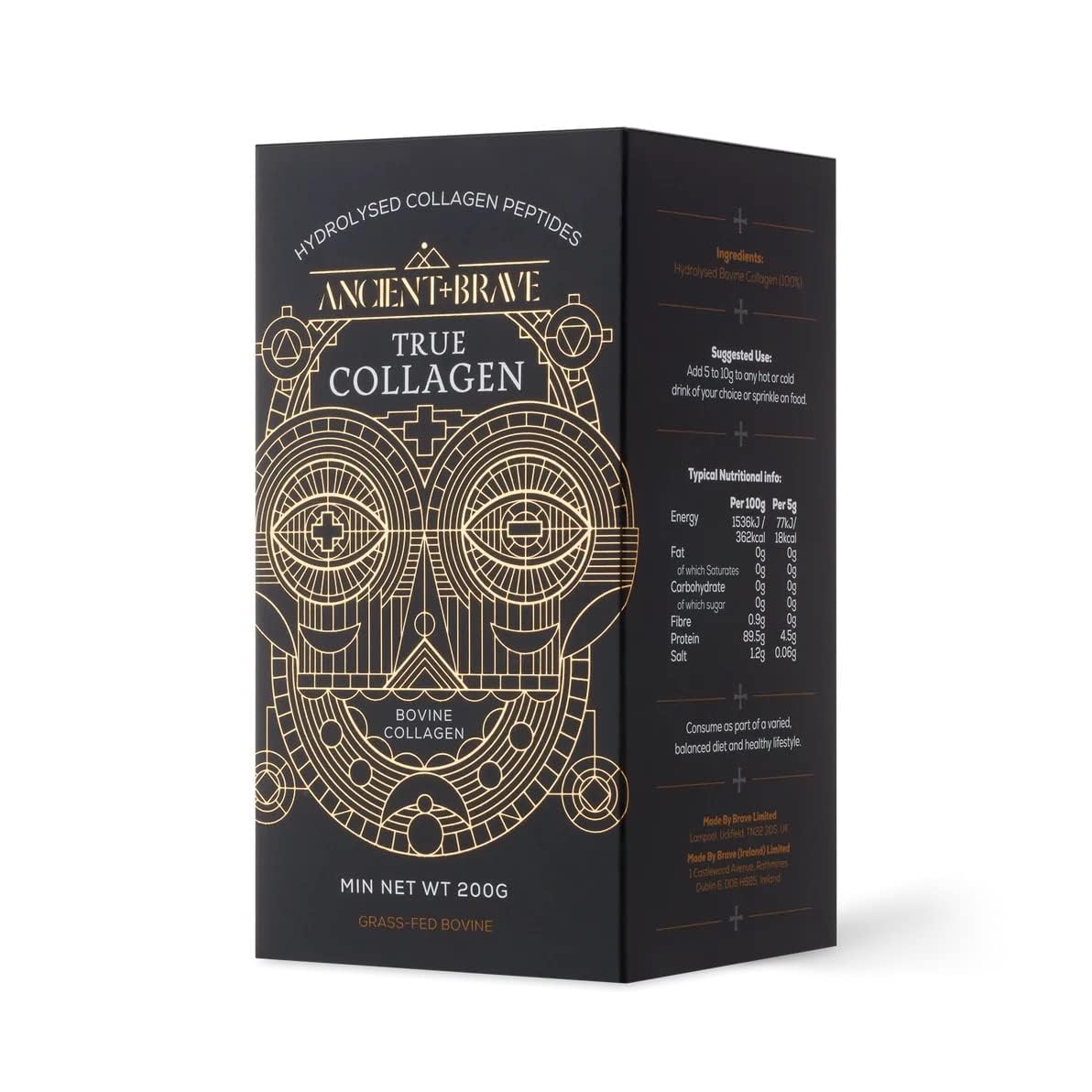 Ancient + Brave True Collagen 200g - Grass-Fed Bovine Collagen Powder - 100% Hydrolysed Collagen Peptides Ancient + BraveBuy Supplements Australia