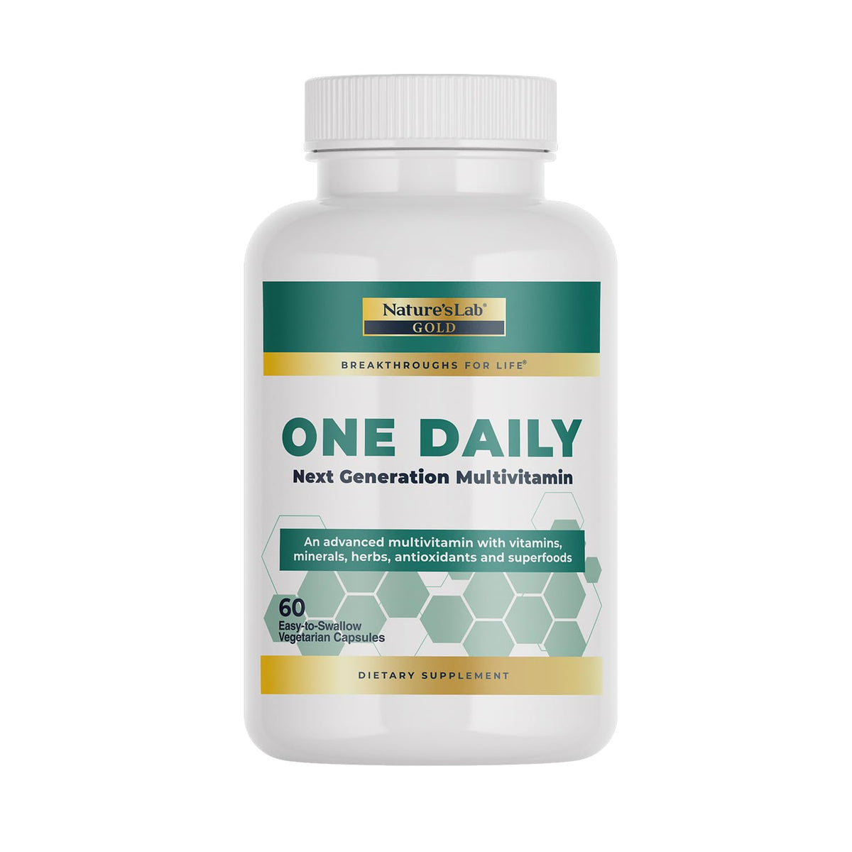 Nature's Lab Gold One Daily Multivitamin - Contains 19 Essential Vitamins & Minerals including Vitamin C, D3 & Zinc - 60 Capsules (2 Month Supply) Nature's LabBuy Supplements Australia