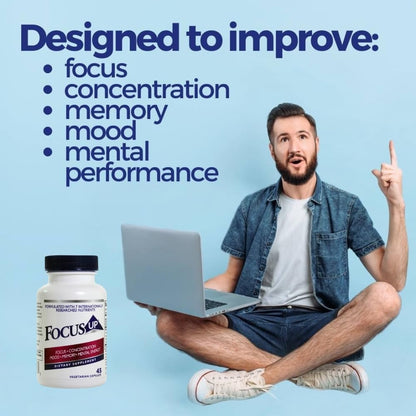 FocusUP Brain & Energy Support Supplement – Natural Nootropic Capsules with Acetyl L-Carnitine, Rhodiola, DMAE & Huperzine-A | Supports Focus, Memory, Mood & Mental Clarity | 45 Sugar-Free Capsules XoomaBuy Supplements Australia