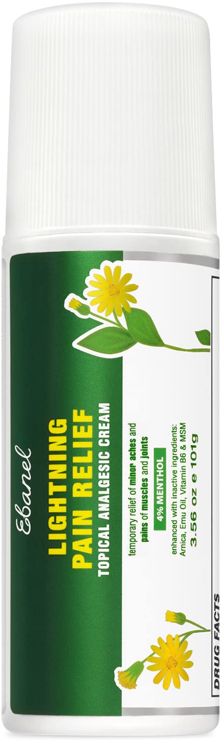 Ebanel Pain Relief Roll On for Arthritis, Foot, Back, Joint, Neck, Strains & Sprains with Menthol, Camphor, Arnica, Emu Oil, MSM, Boswellia, Targeted Muscle Pain Relief Roll On Ebanel buy supplements Au
