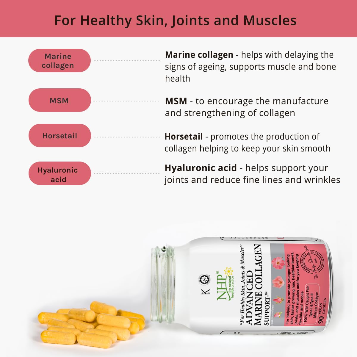 Advanced Marine Collagen Support, specifically Designed to Support Skin NHP The Natural Health PracticeBuy Supplements Australia