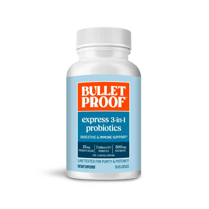 Bulletproof Express 3-in-1 Probiotic & Postbiotics Supplement for Sustained Gut Health, 90 Count BulletproofBuy Supplements Australia