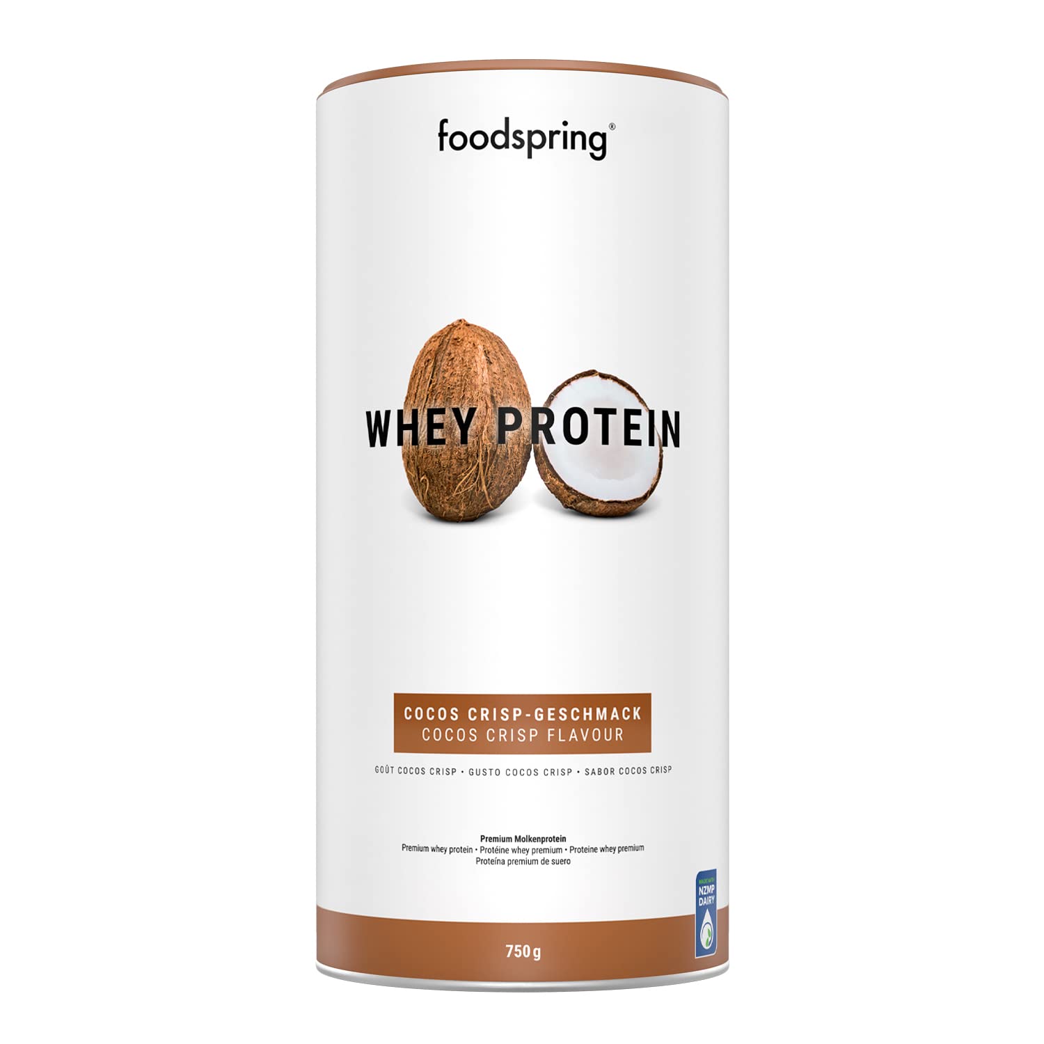 foodspring Whey Protein Powder Coconut – with 23g Protein for Muscle Building, Perfect Solubility, Made from Pasture Milk, Rich in BCAAs & EAAs - 750g foodspringBuy Supplements Australia