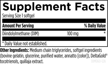 Designs for Health DIM-Evail - 100mg Diindolylmethane Supplement - Enhanced Absorption Technology DIM Supplement - May Support Healthy Estrogen Metabolism - Gluten Free + Non-GMO (60 Softgels) Designs for HealthBuy Supplements Australia