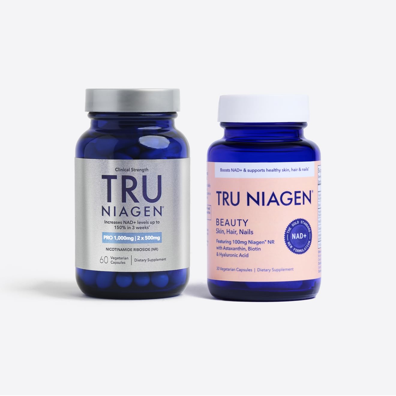 TRU NIAGEN 1,000mg + Beauty Bundle. A Full-Spectrum Bundle for Clinical-Strength Daily NAD+ Support and targeted Beauty Actives for Healthy Skin, Hair, and Nails at The Cellular Level. TRU NIAGENBuy Supplements Australia