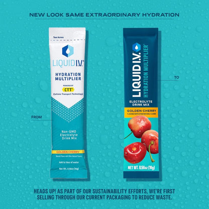 Liquid I.V.® Hydration Multiplier - Golden Cherry | Electrolyte Powder Drink Mix | 1 Pack (16 Servings) Liquid I.V.Buy Supplements Australia