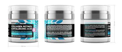 Anti-Aging Face Moisturizer with Retinol, Collagen & Hyaluronic Acid - Made in USA - Moisturizer Face Cream for Women & Men - Firming & Hydrating Neck Cream - Day & Night Skin Care - 1.7 fl oz SimplyVital buy supplements Au