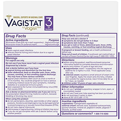 Vagistat 3 Day Yeast Infection Treatment for Women, Relieves External Itching and Irritation VagisilBuy Supplements Australia
