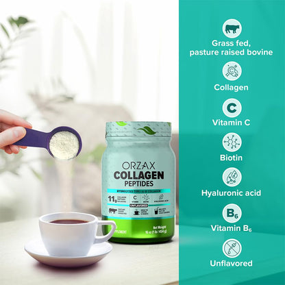 ORZAX Collagen Peptides Powder Unflavored - Hair, Skin and Nails Vitamins - Bone ORZAXBuy Supplements Australia