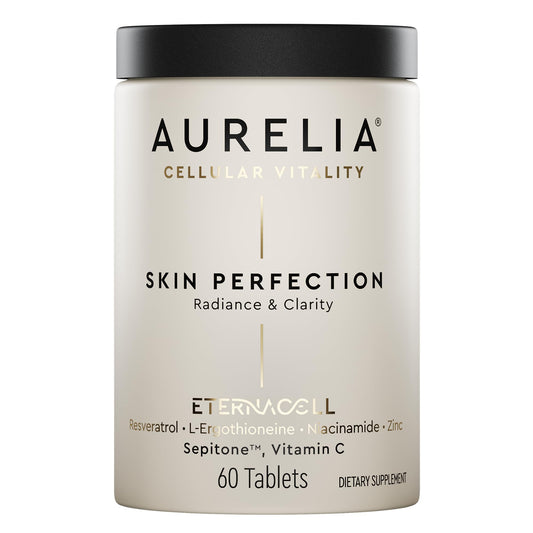 AURELIA Skin Perfection | Advanced Cellular Anti-Aging Supplement | Enhance Skin Clarity, & Tone | with Zinc, Resveratrol, Niacinamide, Ergothioneine, & Vitamin C AURELIABuy Supplements Australia