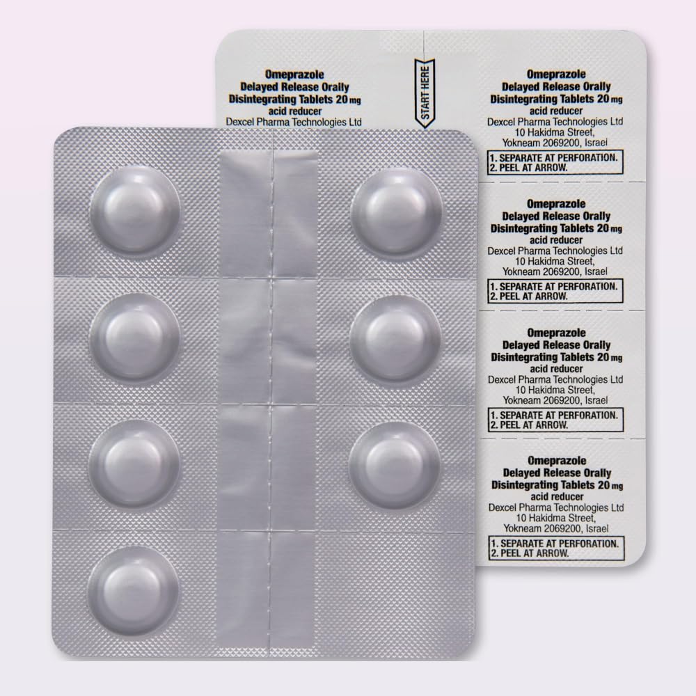 Amazon Basic Care Omeprazole Delayed Release Orally Disintegrating Tablets, 20 mg, Acid Reducer, Strawberry Flavor, 24 Hour Heartburn Medicine, 42 Count Amazon Basic Care buy supplements Au