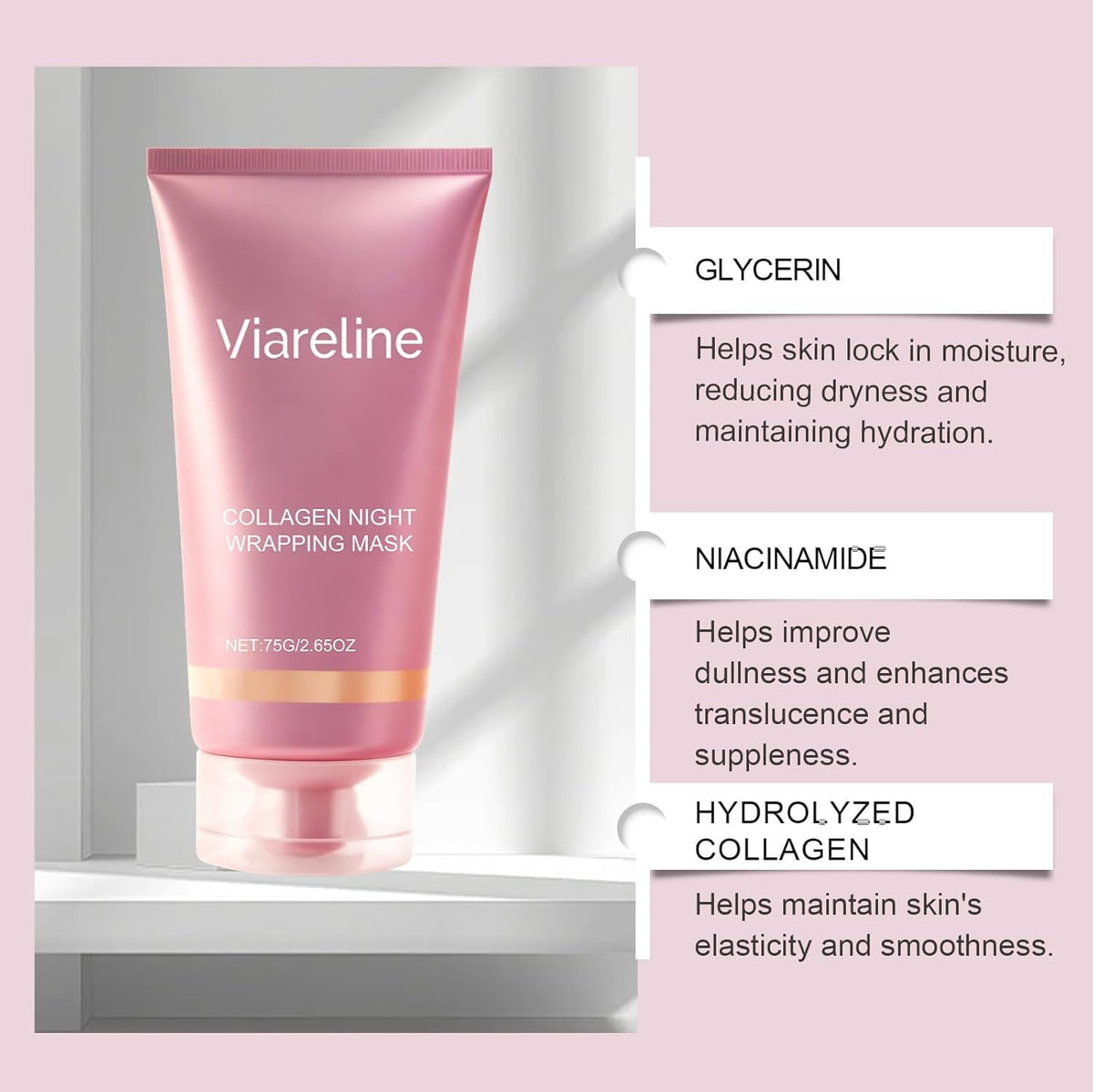 Collagen Night Wrapping Mask, Collagen Mask, Collagen Overnight Easy Peel Off Face Mask, Firming & Hydration Care, Reduce Fine Lines & Dullness, Suitable for All Skin Types(2.65 fl.oz) Generic buy supplements Au