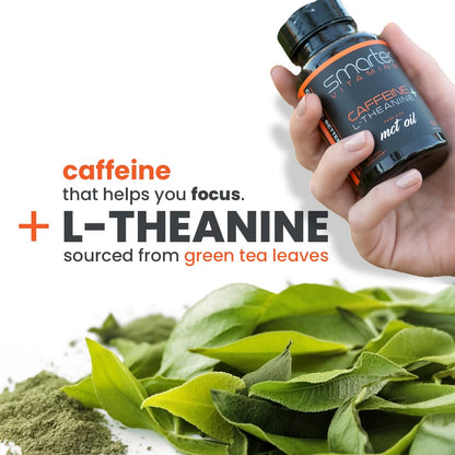 SmarterVitamins 200mg Caffeine Pills - MCT Oil from 100% Coconuts + 100mg L-Theanine, Energy and Focus SmarterVitamins canada supplements