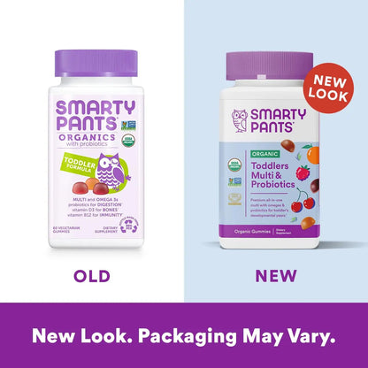 SmartyPants Organic Toddler Multivitamin Gummies: Probiotics & Kids Probiotic Immunity Gummies: Prebiotics & Probiotics for Digestive Health and Immune Support Supplement SmartyPantsBuy Supplements Australia