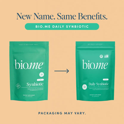 Synbiotic 3-in-1 Prebiotics, Probiotics & Postbiotics for Digestive Health, Gut Health, Immune Support & Bloating Relief for Men & Women - 50 Billion CFU Per Serving - Vegan, 60 Capsules (30 Servings) Bio.meBuy Supplements Australia
