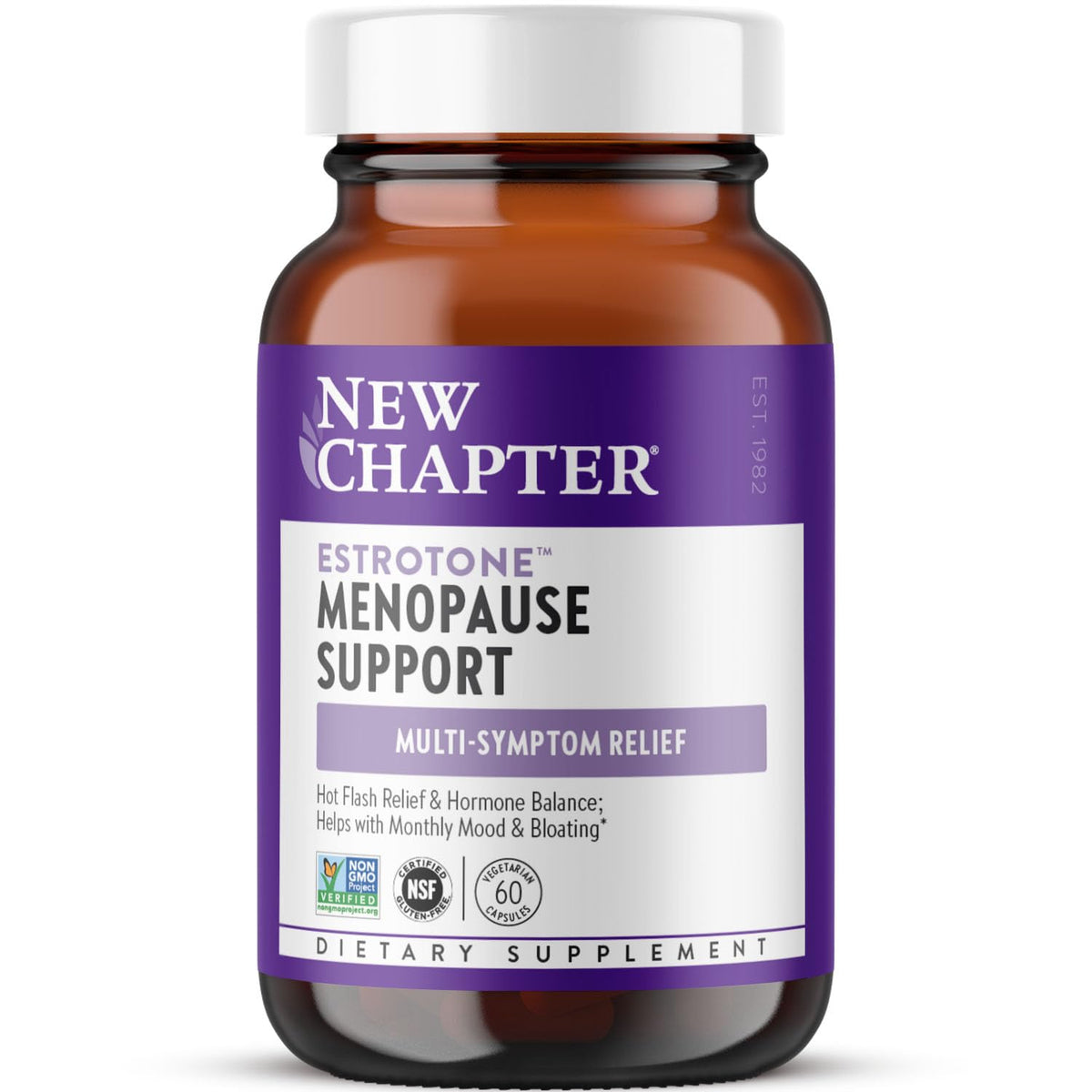 New Chapter Menopause Supplement - Estrotone Herbal Hormone Balance for Women in Perimenopause, with Black Cohosh for Hot Flash Relief & to Reduce Night Sweats + Vitex, No Added Hormones - 60 ct New ChapterBuy Supplements Australia