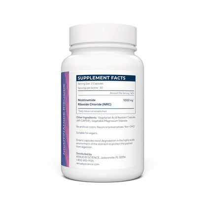 RENUE by Science Nicotinamide Riboside | High Strength NAD Supplement | 60 Nicotinamide Enteric-Coated Capsules - 1000mg Nicotinamide Riboside per Serving | Manufactured in The USA Third-Party Tested Renue By ScienceBuy Supplements Australia