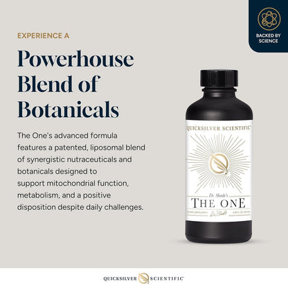 Quicksilver Scientific The ONE Mitochondrial Elixir - Mitochondria Supplement to Support Cellular Health with Phosphatidylcholine, Resveratrol, Reishi Mushroom & CoQ10 Liquid (3.38 Fl oz / 100ml) Quicksilver ScientificBuy Supplements Australia