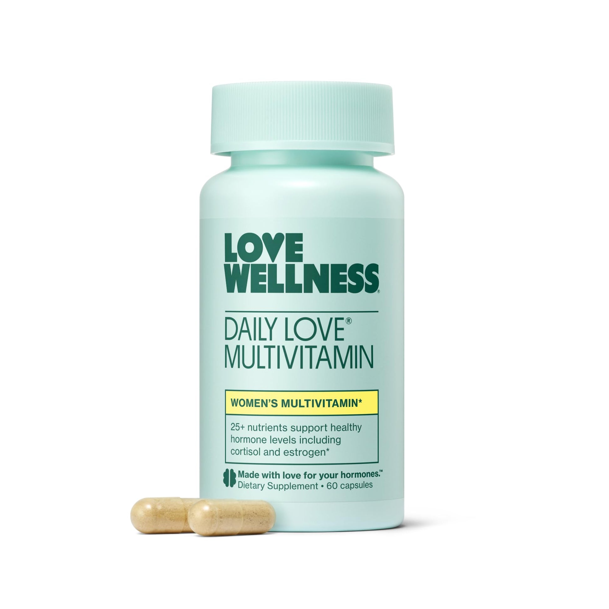 Love Wellness Daily Love Multivitamin for Women | Supports Energy, Cortisol, Immune Health, Stress Relief, & PMS | Complete with Vitamin D, C, Iron, Calcium, Zinc, & Biotin, Magnesium | 60 Count Love WellnessBuy Supplements Australia