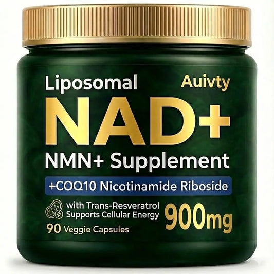 Auivty Liposomal NAD+ NMN Supplement with COQ10, Nicotinamide Riboside, Trans-Resveratrol, 900mg, 90 Veggie Capsules AuivtyBuy Supplements Australia