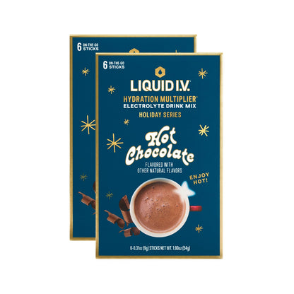 Liquid I.V.® Hydration Multiplier Hot Chocolate | Limited Edition Electrolyte Powder Drink | 2 Pack (12 Servings) Liquid I.V.Buy Supplements Australia