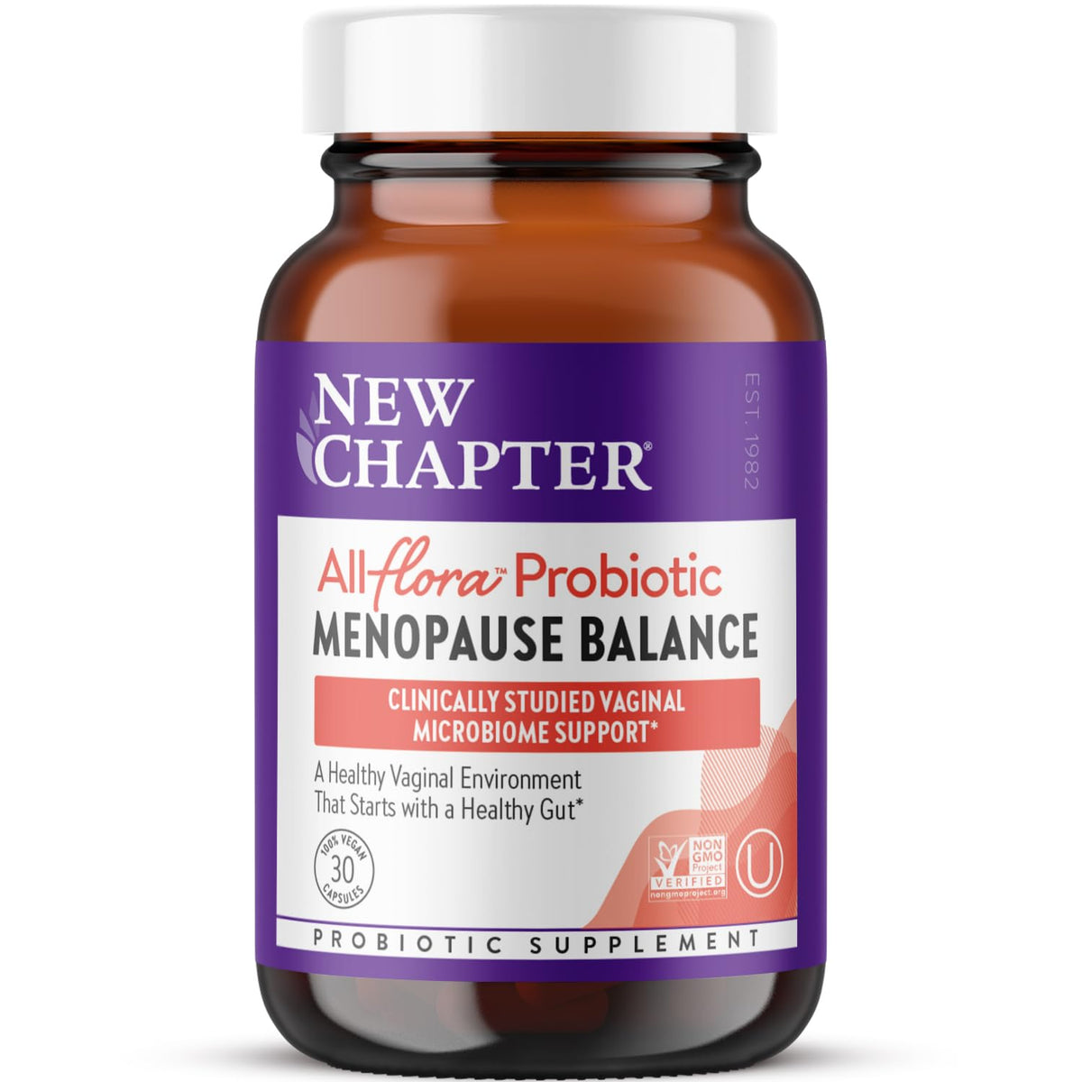 New Chapter All-Flora Probiotic Menopause Balance, Ultra-Concentrated Probiotics for Women with Black Cohosh for Menopause Hot Flashes, 100% Vegan, 30 Vegan Capsules New ChapterBuy Supplements Australia