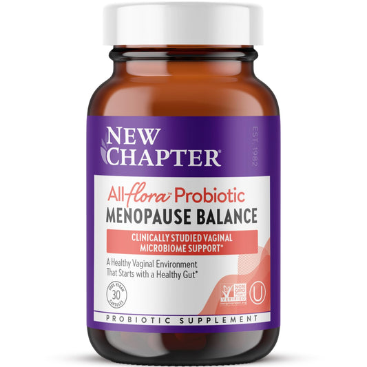 New Chapter All-Flora Probiotic Menopause Balance, Ultra-Concentrated Probiotics for Women with Black Cohosh for Menopause Hot Flashes, 100% Vegan, 30 Vegan Capsules New ChapterBuy Supplements Australia