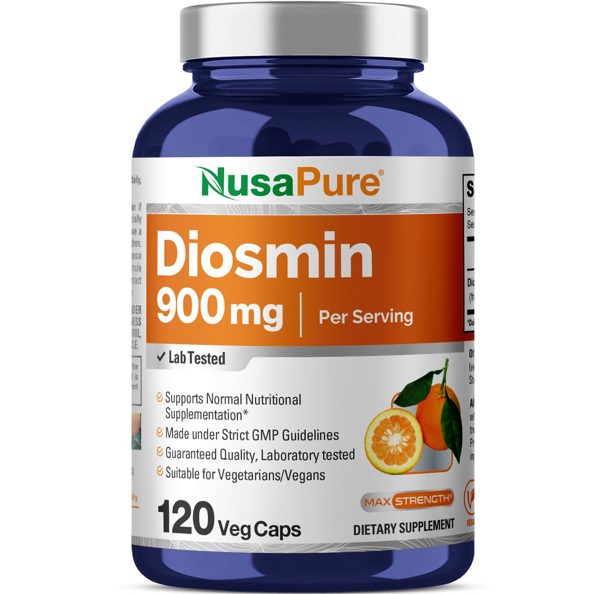 NusaPure Diosmin 900mg per Serving 120 Veggie Caps (Non-GMO, Vegan) NusaPureBuy Supplements Australia