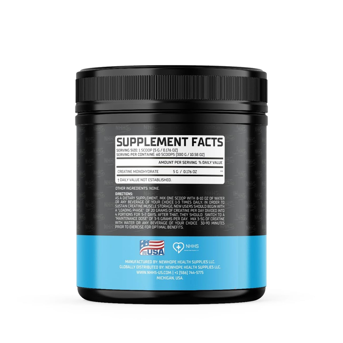 NHHS Micronized Creatine Monohydrate – Supports Strength & Muscle Performance | Ultra-Pure, Unflavored, 60 Servings, 300 Grams – Made in USA, Gluten-Free, Non-GMO NHHSBuy Supplements Australia