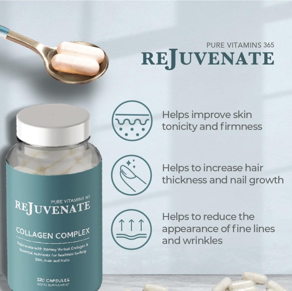 Rejuvenate premium Collagen Capsules - 2500mg High Strength Verisol Bovine Collagen Supplement GenericBuy Supplements Australia