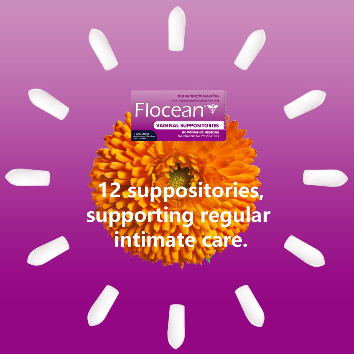 Calendula Vaginal Suppositories for Women - Herbal Alternative to Boric Acid Suppositories, Supports pH Balance, Odor Control & Itching Relief, Paraben-Free & Preservative-Free, 12 Count ciwollBuy Supplements Australia