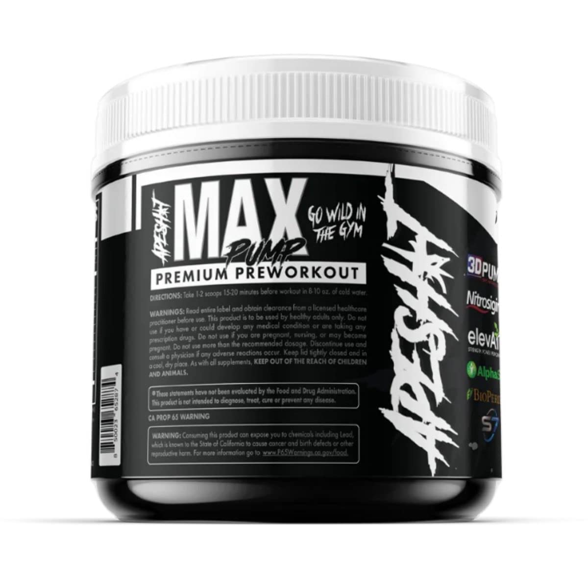Primeval Labs ApeSh*t Max Pump Premium Pre-Workout | Muscle Pump & Vascularity | 40 Servings (Smashberry)
