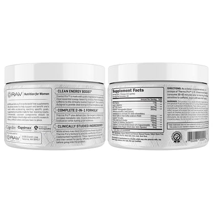 RAW Synergies Pre Workout Thermogenic Fat Burner Powder for Women and Men, RAW SynergiesBuy Supplements Australia