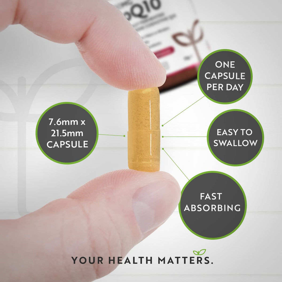 CoQ10 200mg - 120 Vegan Capsules of High Strength Co Enzyme Q10 (4 Months Supply) NutravitaBuy Supplements Australia