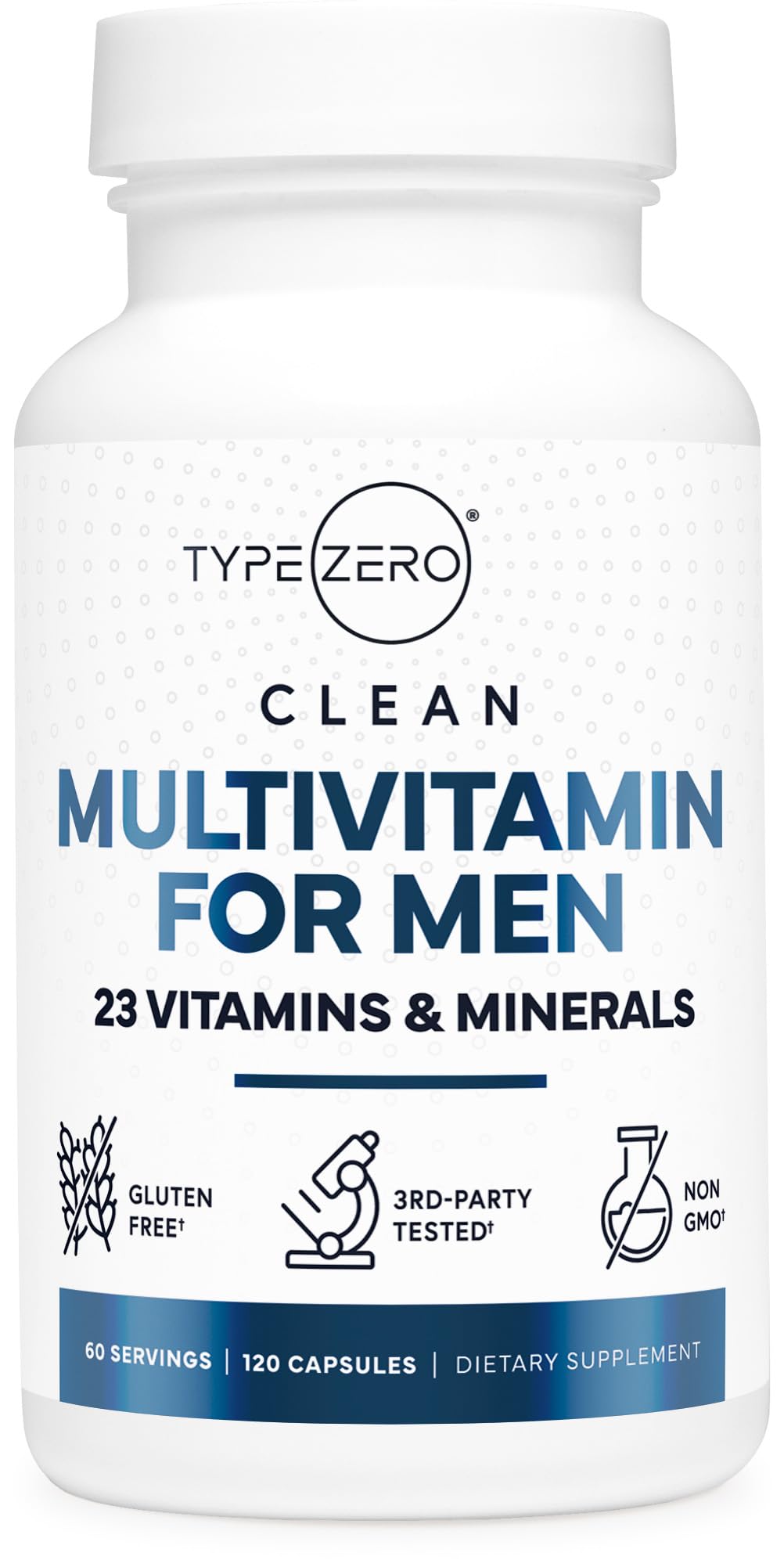 Type Zero Multivitamin Capsules for Men (120 Capsules) (1200 mg) - Gluten-Free, 60 Servings Type ZeroBuy Supplements Australia