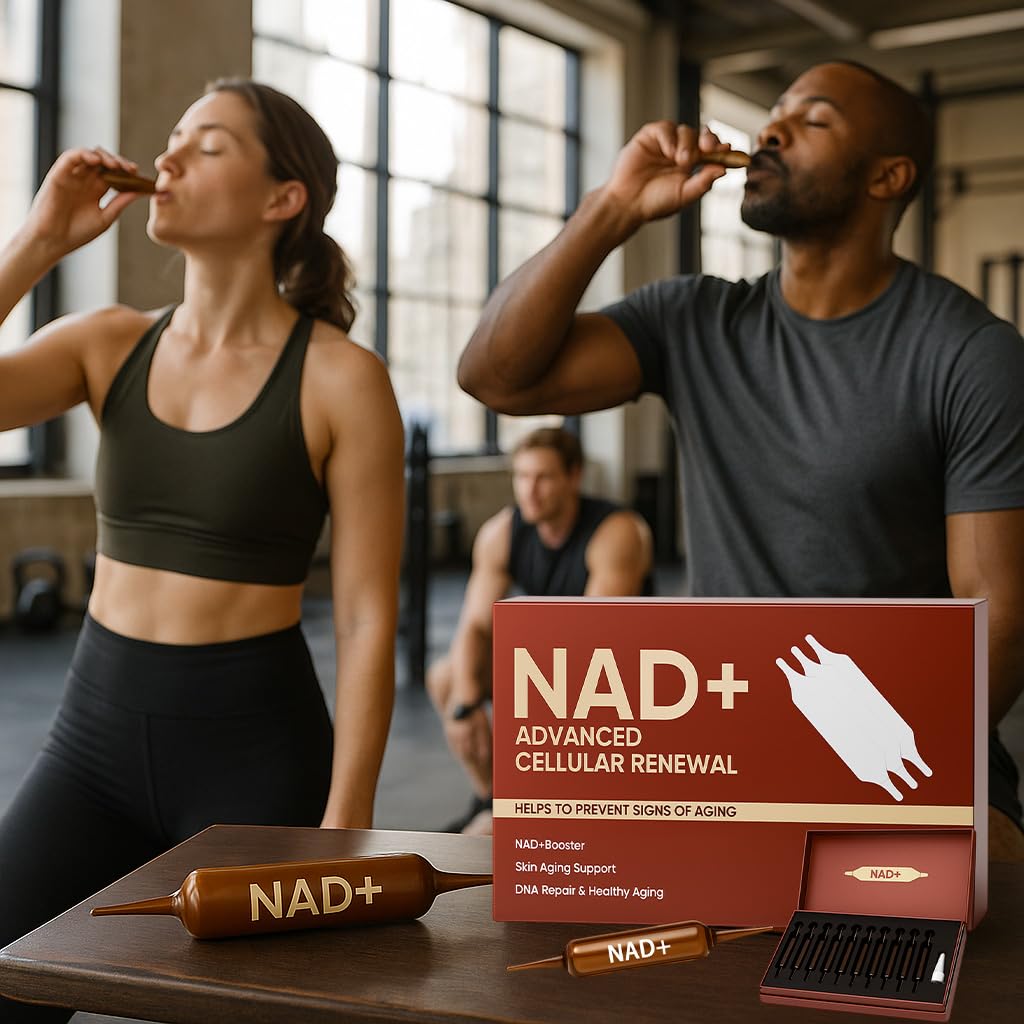 NAD Advanced Cellular Renewal - 1200mg NAD Supplement for Skin Aging Support Energy & Focus - 10 Vials (1) ARSYCHLLBuy Supplements Australia