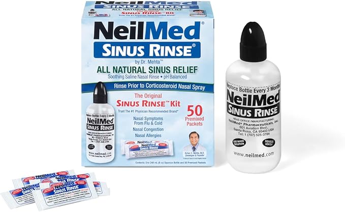 NeilMed Sinus Rinse - A Complete Sinus Nasal Rinse Kit, 50 count (Pack of 1) Count may vary NeilMed buy supplements Au