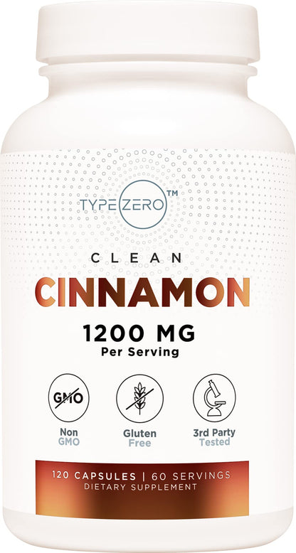 Type Zero Ceylon Cinnamon Capsules (1200mg | 120 Capsules) - Natural, Non-GMO, Gluten Free, Organic Cinnamon Bark Supplement Type ZeroBuy Supplements Australia