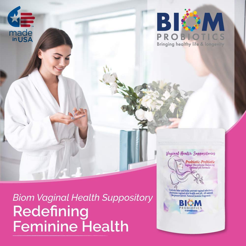 Biom Vaginal Probiotic Suppository: Natural Vaginal pH and Odor Control Regimen; Balance Biom ProbioticsBuy Supplements Australia