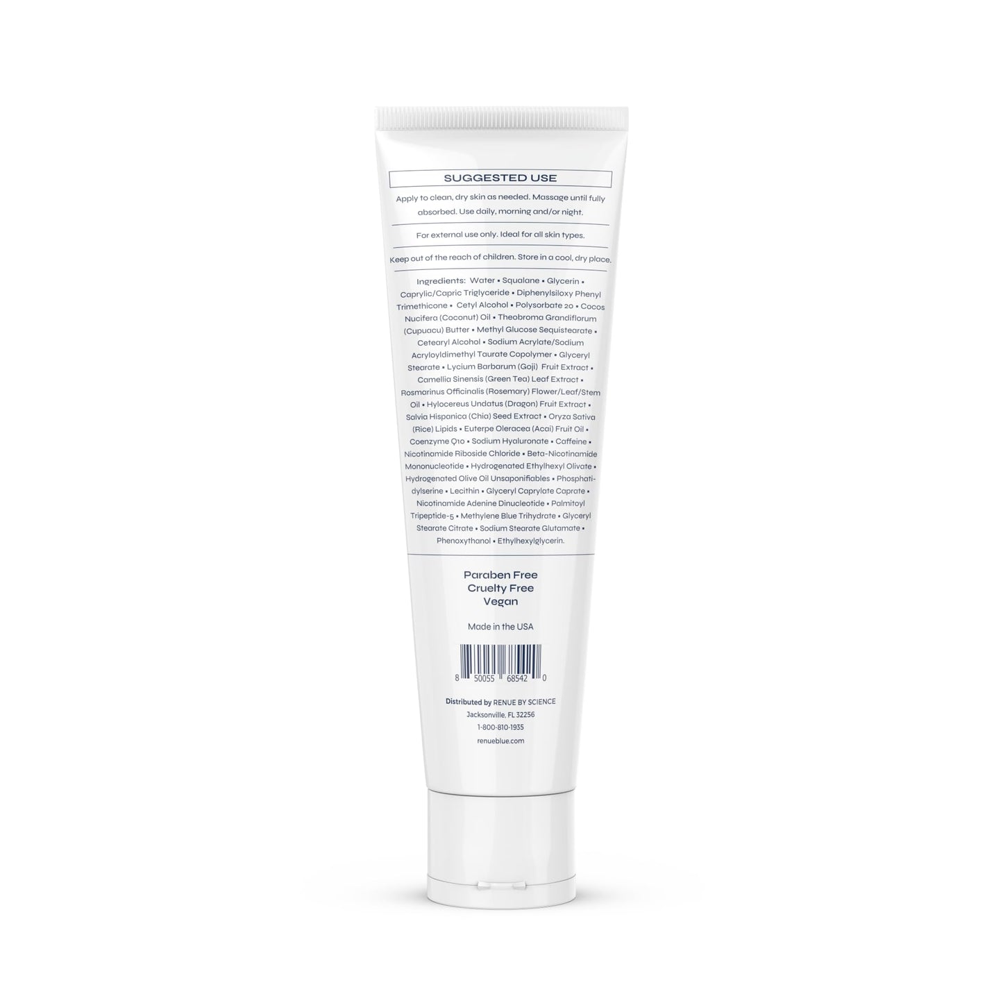 Renue Blue Methylene Blue Moisturizing Body Cream – Liposomal NAD+ Complex with Antioxidants, Peptides, and Botanical Extracts for Hydrated, Healthier‑Looking Skin Renue By ScienceBuy Supplements Australia