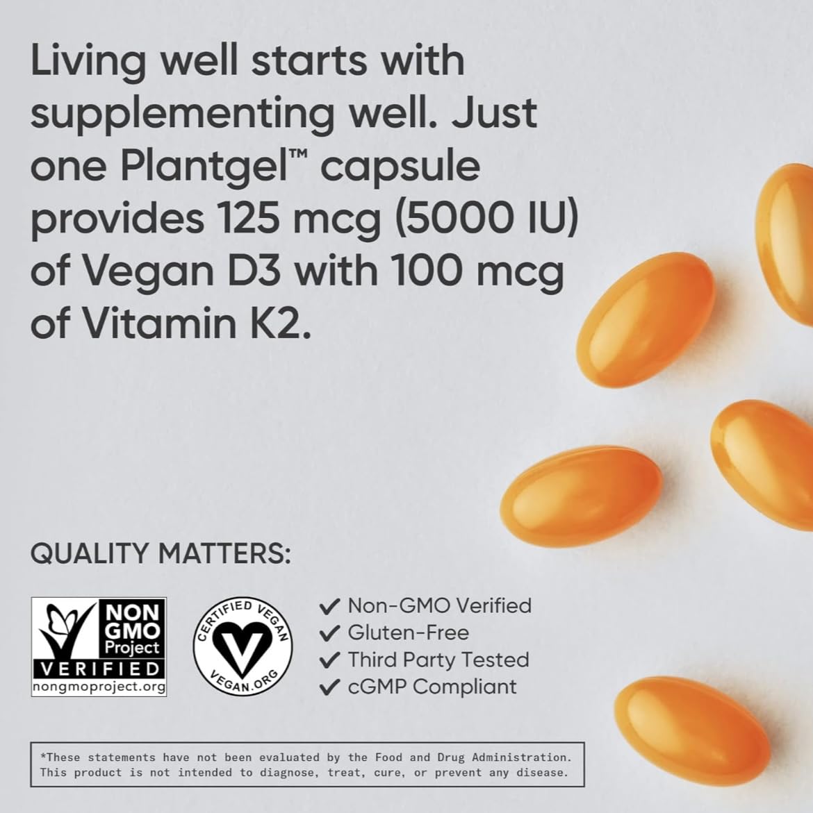 (Pack of 1) 160 Vegan Certified, Non GMO Liquid Softgels rozzunSports Research Vitamin Rozzun Creative VisionBuy Supplements Australia