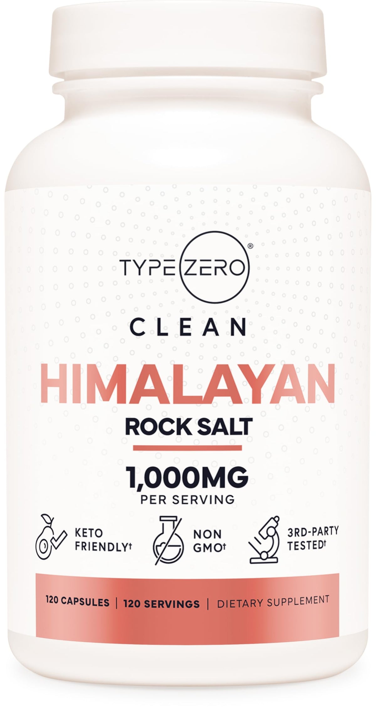 Type Zero Himalayan Rock Salt Capsules (120 Capsules) (1000mg per Serving) Type ZeroBuy Supplements Australia