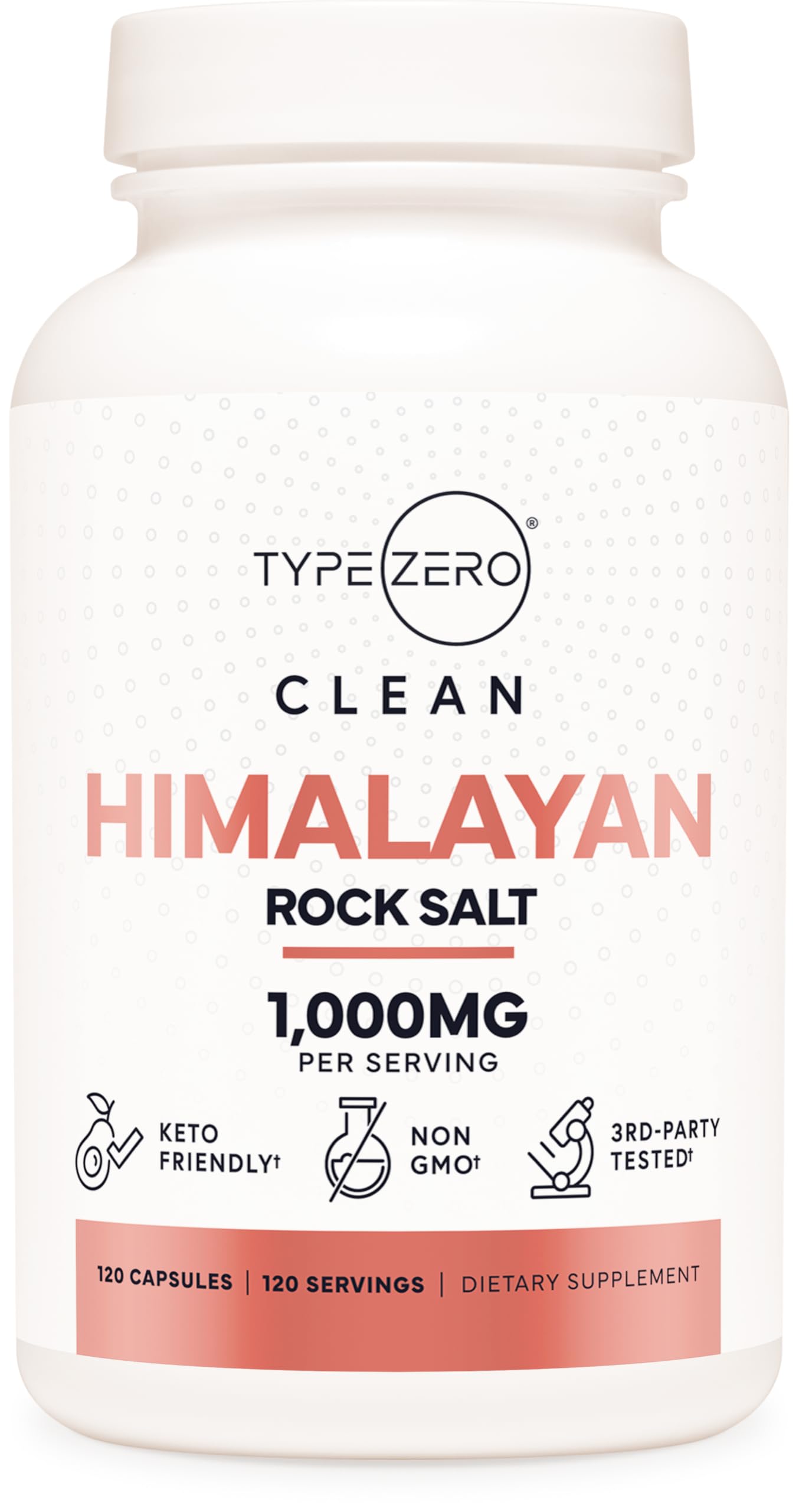 Type Zero Himalayan Rock Salt Capsules (120 Capsules) (1000mg per Serving) Type ZeroBuy Supplements Australia